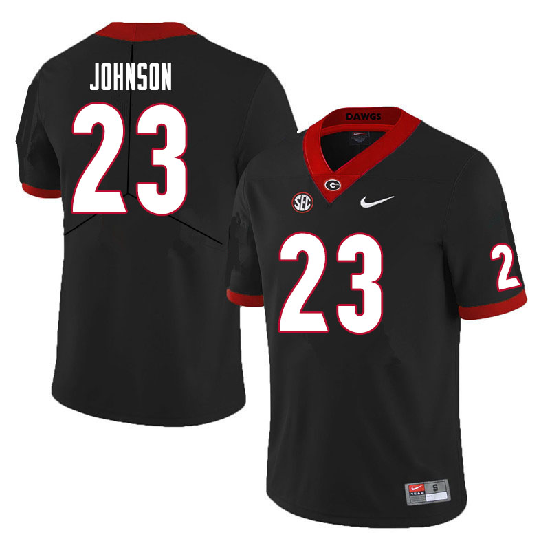 Men #23 Jaylen Johnson Georgia Bulldogs College Football Jerseys Sale-Black